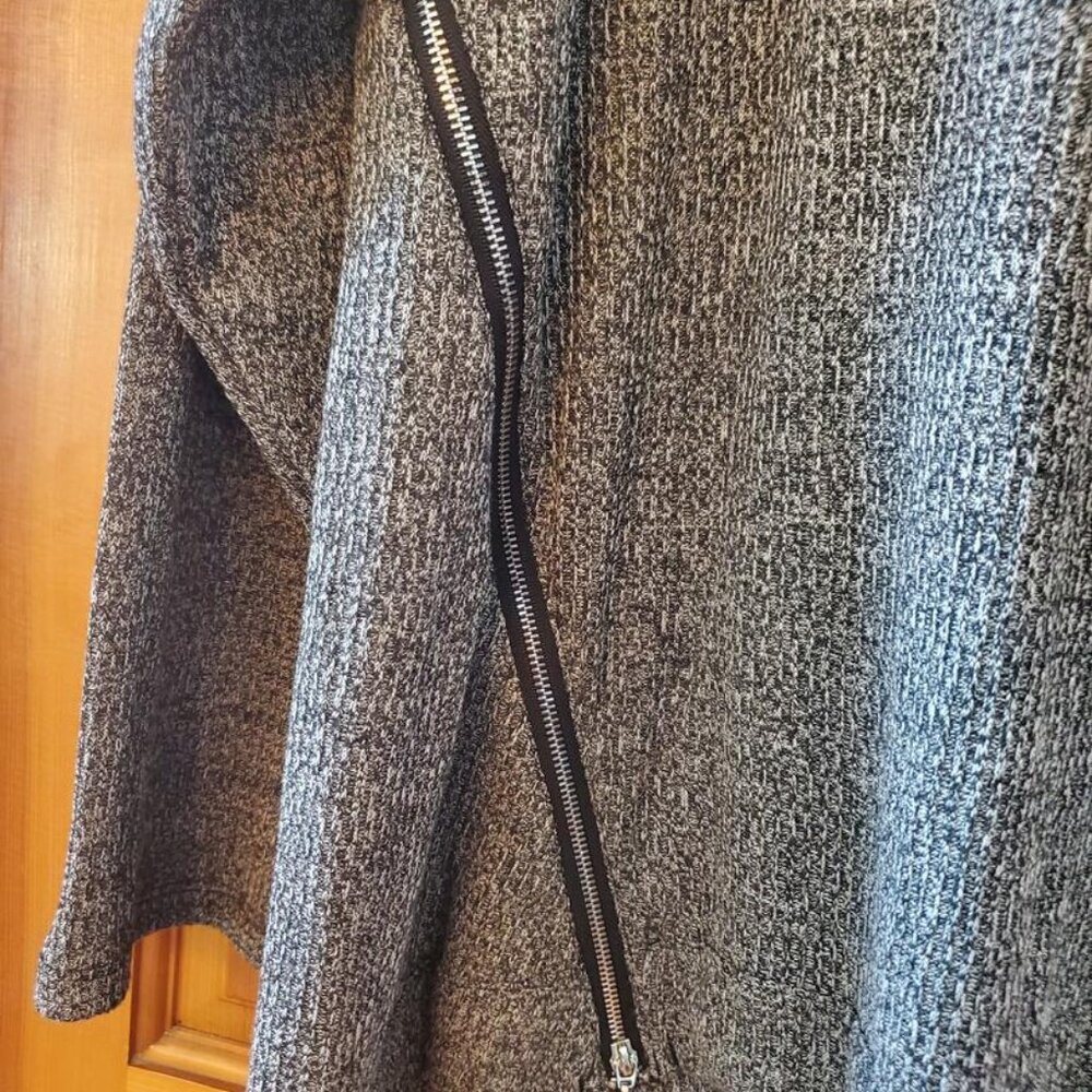 Zac & Rachel Woman Heather Black Zipper Knit Pullover Size 3X - Picture 9 of 12